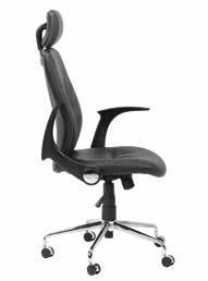 Finished in black with complementing stitching, and featuring a high back and headrest, the Parker is as comfortable as it is attractive.