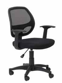 castors, sturdy nylon arms and height adjustment mechanism. Mesh back operator chair with fabric seat Heavy duty base and arms Height adjustable Max.