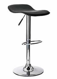 OHIO Low back leather barstool The Ohio is a simple yet attractive barstool made from leather, on a beautiful chrome frame and footrest.