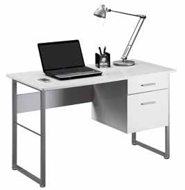 CABRINI DESK White Desk The Cabrini is a modern desk made from beautiful white painted wood with a complimenting grey frame.