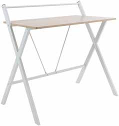 REED TRESTLE DESK Contemporary desk The Reed Trestle is made from a quality light oak finish beautifully complemented by a glossy white metal frame.