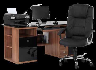 Walnut veneer executive desk Large central drawer with divider Chunky support for a sturdy design Height: 770 Table Top Height: 680 Width: 1200 Weight: 36kg Depth: 600 Gross Weight: 39.