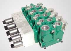 range of spool types and metering characteristics Operating systems include manual, hydraulic, electrohydraulic and pneumatic Integral system relief valve together with individual port