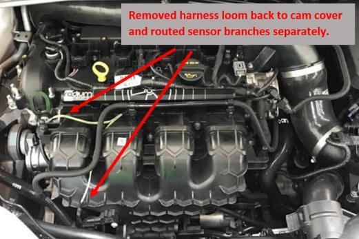 If a"rigid" aftermarket charge pipe has been installed, the hose coupler may no longer reach the 2.5" diameter throttle body.