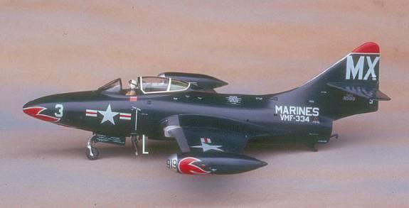 Both wing tank flames went on without a hitch and the two-part nose decal went over the tapered nose easily.