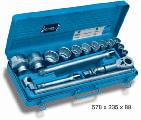 Sockets and Socket Sets manual operation Socket Sets (6-Point) / 9 Socket Sets (12-Point) / 9 Sliding Head 1000 1116 drive 20 = 3 4 In sheet metal box with plastic insert 18 parts 1000-22 24 27 30 32