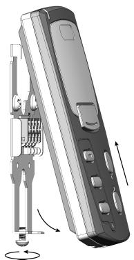 5 - installation STEP Unscrew the lower screw on the. Separate the from its support bracket with the help of a flat bladed screwdriver.