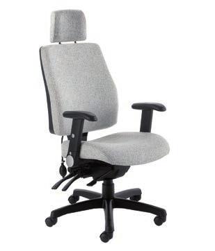 WIDTH 640mm 580mm 980mm 1070mm PH1 AAG High back armchair with headrest, inflatable lumbar support and AAG