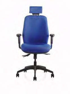 High back and high back task chair with headrest Matching cantilever visitor chair Offered with a range of mechanism: PCB - permanent
