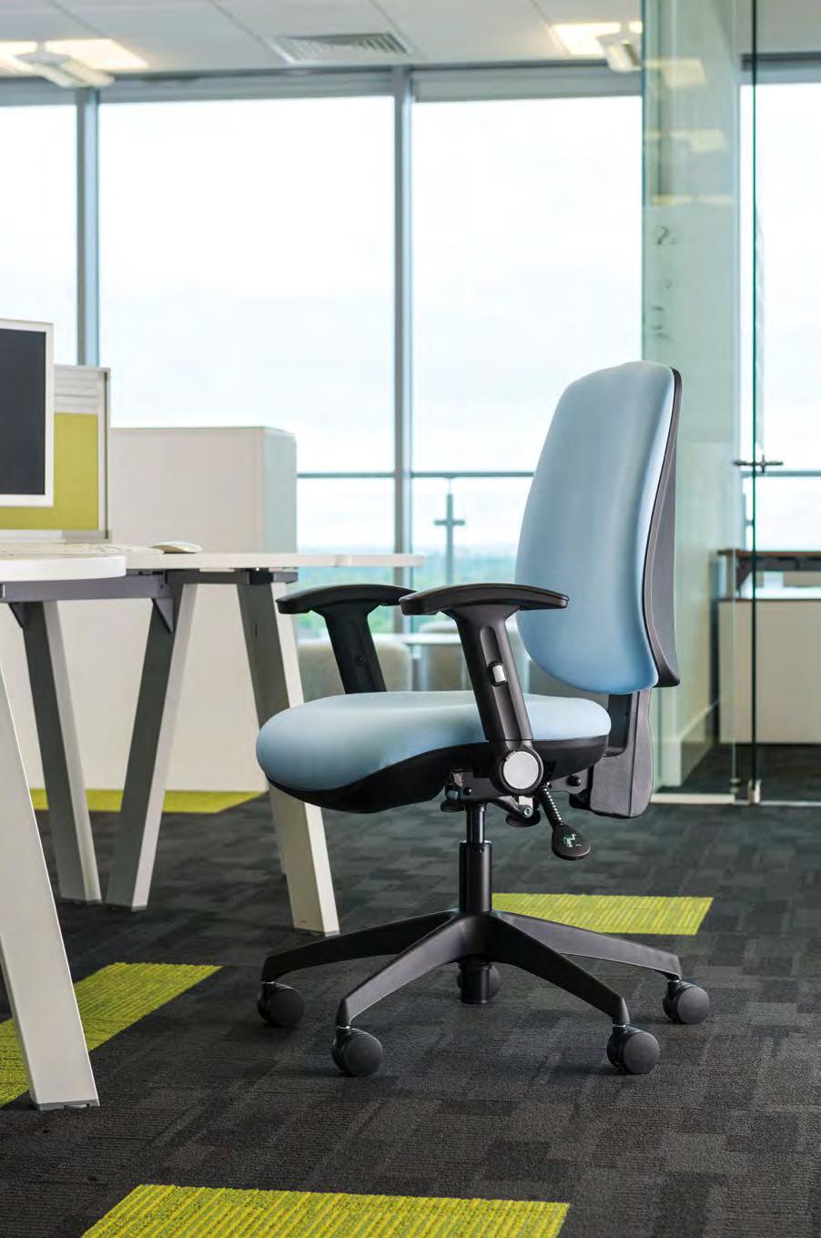 A cantilever visitor chair completes the range. Fusion is part of our ERGO+ ergonomic and backcare range, endorsed by a leading Chartered Physiotherapist.