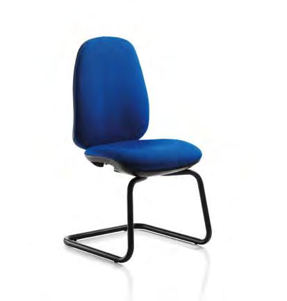 suit individual user weight (Synchro mechanism only) Available in fabric, leather and vinyl Cantilever visitor chair in black or chrome frame