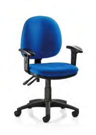 Goal is provided in a choice of mechanisms with handwheel back height adjustment. The upholstered back has a durable plastic back cover.