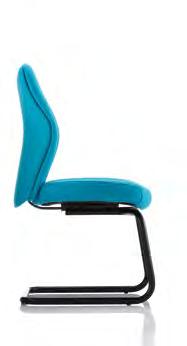 The sculptured back is fully upholstered and can be supplied in a striking two-tone fabric.