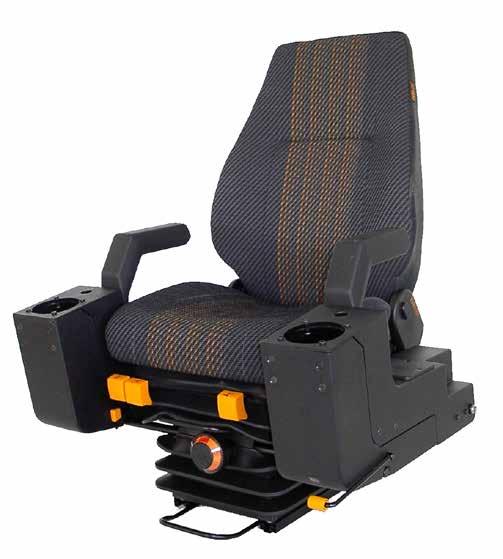 Seats for CONSTRUCTION MACHINERY ISRI 6830 KA/877 NTS 4-Point ISRI 6000/577 SK Air suspended with 12V compressor Suspension travel 80mm Automatic 4-point restraint system (red) Automatic weight