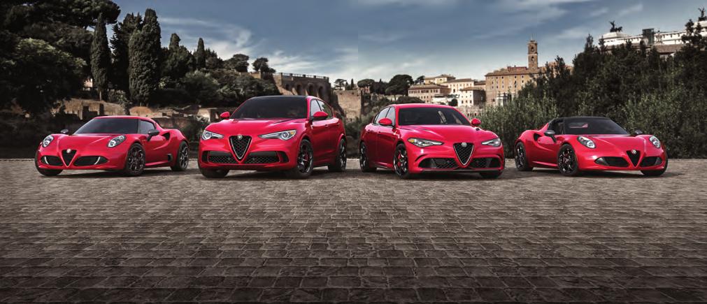 THE LATEST ALFA ROMEO LINEUP HAILS FROM A LONG LINE OF IMPRESSIVE PREDECESSORS.