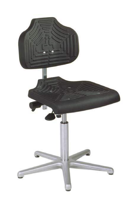 Conductive swivel chairs with PU integral foam seat and backrest for discharging static electricity in accordance with EN 61340-5-1, electrically conductive 104 Ω 106 Ω.