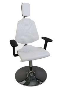 Swivel chairs for the chemical industry and laboratories (GMP areas) quality-check 5 year Werksitz warranty 10 year spare part replacement guarantee WS 1220 GMP Standard colour**: light grey RAL