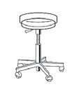 backrest bow WS 3010 WS 3020 PU Classic Colour: white Wood, 29-ply Stool seat: Ø 350 mm Chrome-plated backrest bow Other colours on request Over tube Wood,