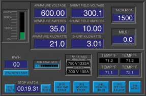 displays voltage, current, power factor, kva, kw Physical Measurement Instrumentation: - Vibration Measurement - Thermocouple Temperature Measurement - RTD Temperature Measurement -