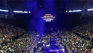 Honda also displayed a recall notification message on arena video boards at eight stops during the 2016 Civic Tour, highlighting this important issue to over 70,000 young music fans.
