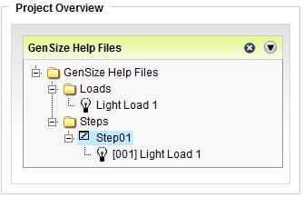 By Clicking on the Assign Loads icon located in the GenSize Tool bar under Step options.