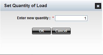 Note that you must have the Load, which you want to change quantity on,