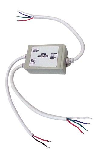 RGB Controllers, Amplifiers & DMX Outdoor RGB Amplifier Extends RGB signal in outdoor applications Output power Output