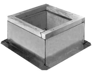 Galvanized Steel or Aluminum Roof Curb Dimension Data AC Unit Galvanized Aluminum F Sq. H V Sq. W Sq.