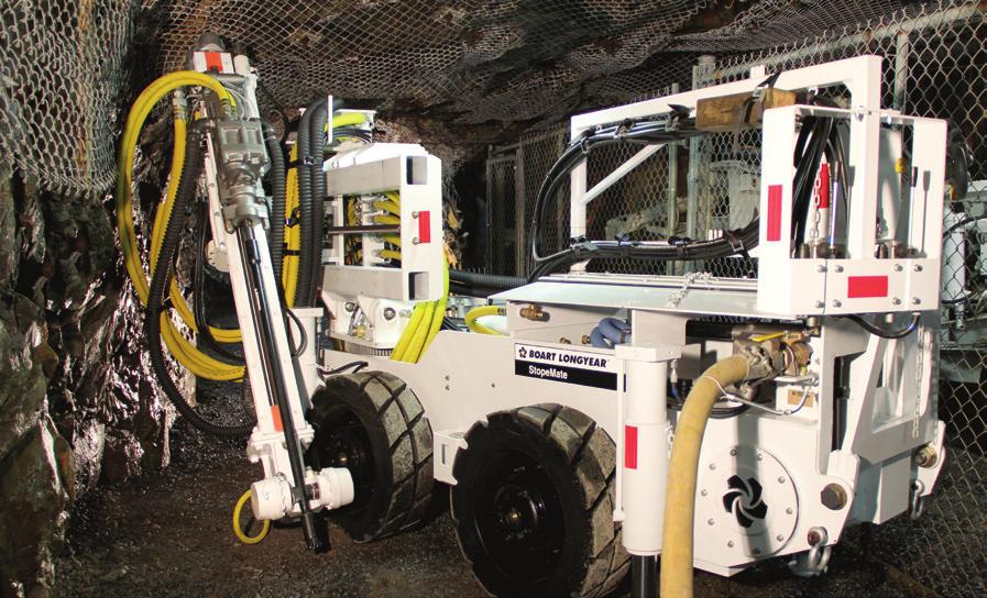 Fully pneumatic operation - ideal for captive areas and narrow vein mining S36 IR ROCK DRILL Modular design with efficient dismantling and The driving force behind the StopeMate is the S36 reassembly