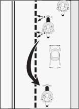 Do not pair up Never operate directly alongside another rider. There is no place to go if you have to avoid a car or something on the road. To talk, wait until you are both stopped.