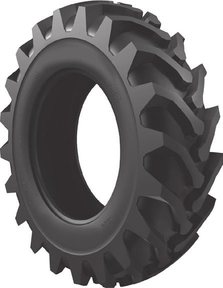 tread depth, and mud ejectors Excellent in haulage and field applications Dimension Loaded Load Carrying Capacity Rim Tread Width Circumference Type PR Max Depth Load Speed Max Load Speed