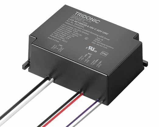 Each LED Driver can be operated with universal input voltage in the range of 120 to 277 volts. At a glance: Driver Outdoor ADV UNV 25 W, 40 W, 50 W, 75 W, 96 W, 120 W Power factor up to 0.