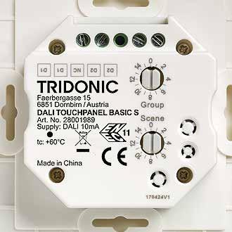specification of the DALI standard Robustness and smart control Tridonic is enriching its portfolio to include the MSensor, which is particularly impressive in challenging environments.