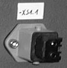 3-16 Installation Interface Gun Solenoid Valve Control XS1.1 to XS8.1 (3-pin) Pin Output Function 1 (Ground) Digital output 2 24 V DC Pin 3 not assigned Fig. 3-17 XS1.2 to XS8.