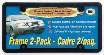 VEHICLE ACCESSORIES LICENSE PLATE FRAME