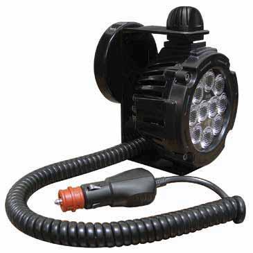 WORK LIGHTS LED MODEL XWL-800 MAGNETIC MOUNT Connects to standard 12V socket Magnetic mounting bracket Die cast aluminum housing & polycarbonate lens - virtually unbreakable IP68 / IP69K - dust