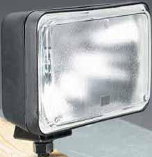 WORK LIGHTS HALOGEN MODEL HWL-300 Heavy duty polymer housing Ideal for fitting forklifts, agriculture machinery & heavy duty applications Bracket allows full tilt and 360º rotation adjustment