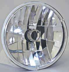 FORWARD LIGHTING HALOGEN FORWARD LIGHTING HALOGEN 63 81125 81126 COMPLEX REFLECTOR HEADLIGHT 7 ROUND Die-cast aluminum housing - strong and durable for tough conditions Solid glass lens with chrome