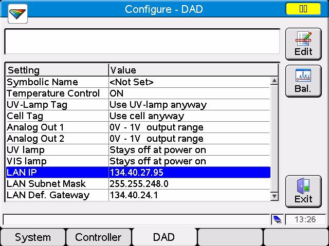 LAN Configuration 13 Manual Configuration With the Instant Pilot (G4208A) To configure the TCP/IP parameters before connecting the module to the network, the Instant Pilot (G4208A) can be used.