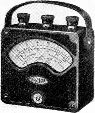 14 Storage Batteries. Cadmium Tests Fig. 20. Convenient portable voltmeter with special scale for making Cadmium test on lead plate battery. (Courtesy of Jewel Electrical Instrument Co.) Fig.