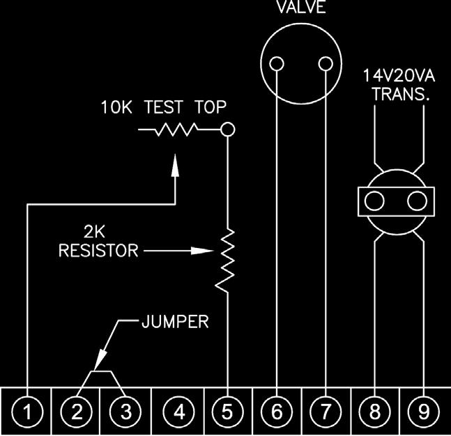 Connect a DC voltmeter to amplifier terminals #6 & #7. 3.Turn the Test-Potentiometer to minimum resistance.(2,000 ohms). The DC voltage should read 0 volts. 4.