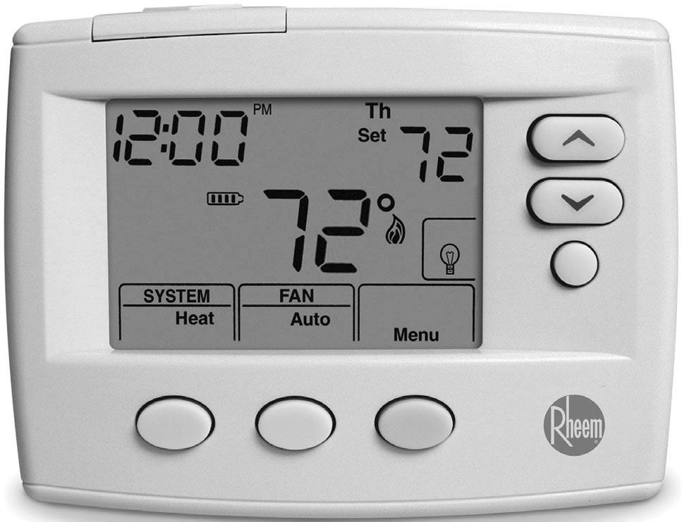 See Rheem Thermostats Specification Sheet (T11-001).