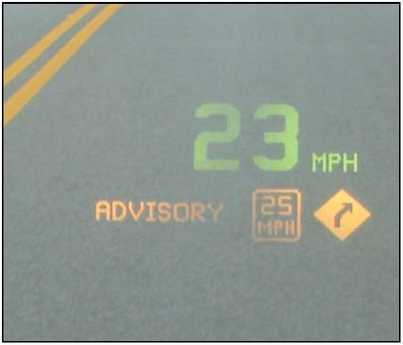 providing speed limit and curve information on driver performance, as well as to assess whether drivers found the information useful and beneficial.