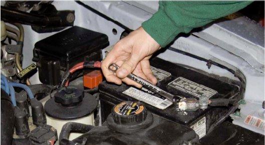 3. Remove the negative (black) battery cable from your car s