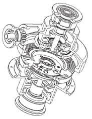 Description of the CVT Clutch/Electric Torque Converter The Ikona gear is an internal gear pair, described in patents US5505668 and EP770192B1.