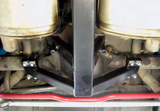 9. Attach the TA to the rear axle with two U-bolts per side. Slide the U-bolts between the brake lines and the axle tube.