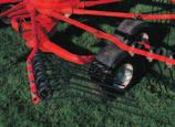 This prevents the tines from packing the crop into the windrow and retains the light airy structure of the windrow. - Minimizes wear. The tine coil axis and the tine arm axis are in alignment.