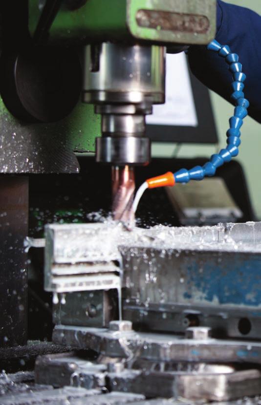 MWF as a cooling fluid is used to cool down a metal workpiece, the machinery or tool itself.