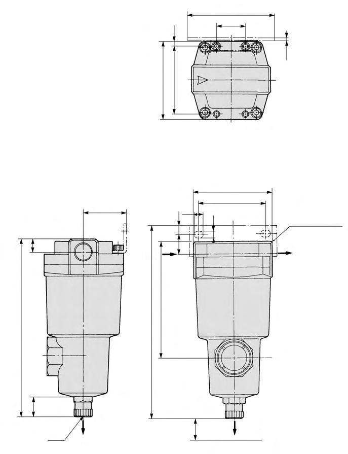 Water Separator AMG Dimensions AMG Auto drain D: With auto drain (N.O.) 180 76 12 4.