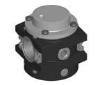 Pressure regulating valve Type: AR-/, - Dimensions * Two opposite gauge ports G/ ** On delivery the plug screw is not assembled.